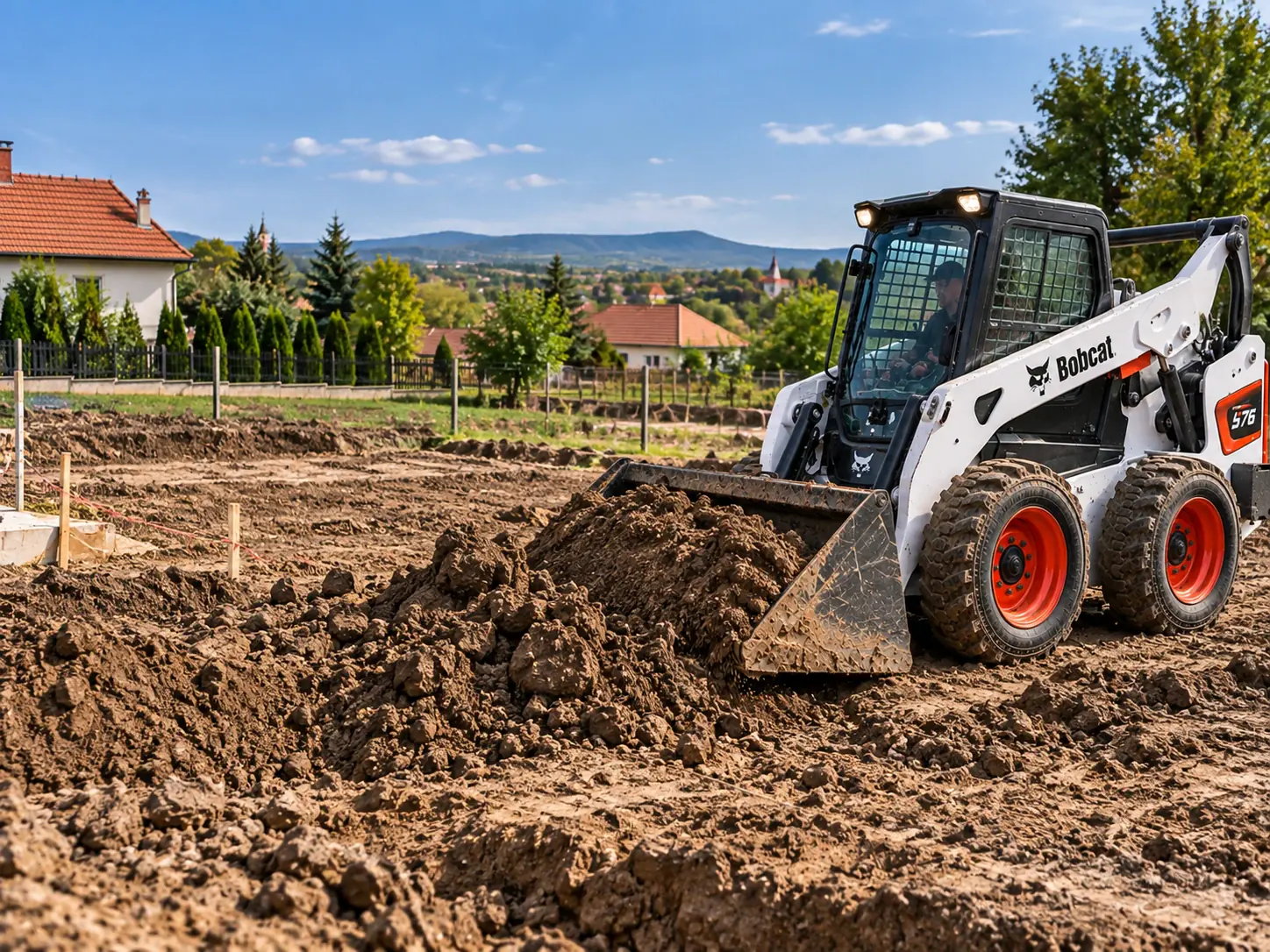 Bobcat bérlés — Bobcat bérlés kezelővel vagy anélkül — vagy elvégezzük a munkát: tereprendezés, bontás utáni törmelék, anyagterítés.